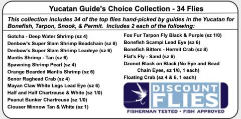 Yucatan Guide's Choice Collection: 34 Flies